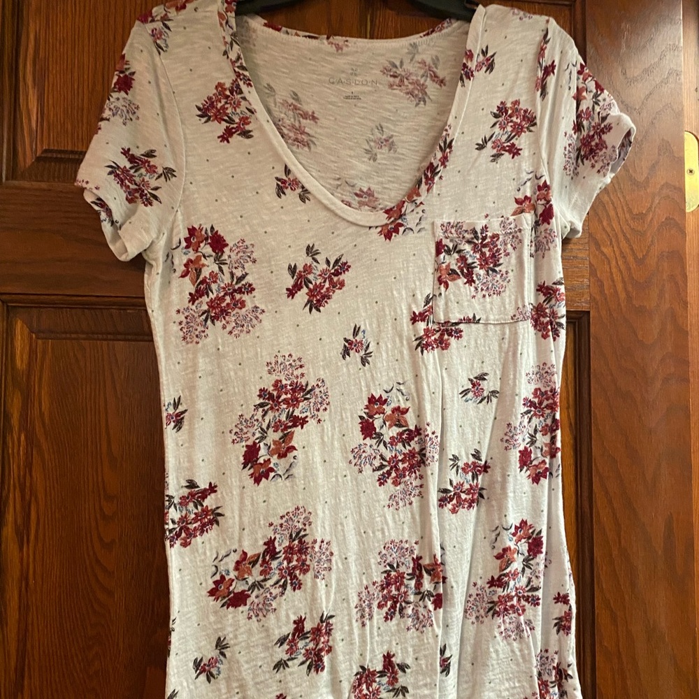 Caslon White Floral T-Shirt